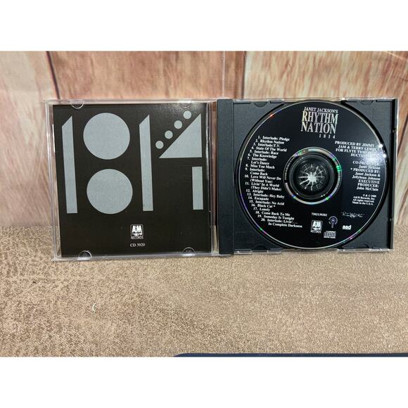 Vintage 1989 Janet Jackson Rhythm Nation 1814 Music Audio CD VG Condition - Picture 2 of 3